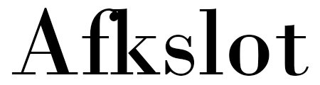 Afkslot